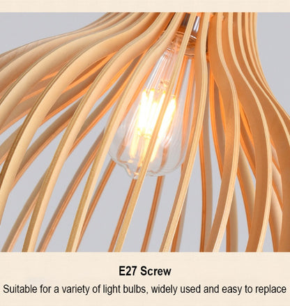 Bamboorito – Bamboo Ceiling Lamps (YL-MY02)(Curved Ribbed Dome) – Available for Pre-Order