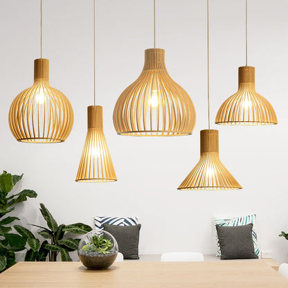 Bamboorito – Bamboo Ceiling Lamps (YL-MY02)(Curved Ribbed Dome) – Available for Pre-Order