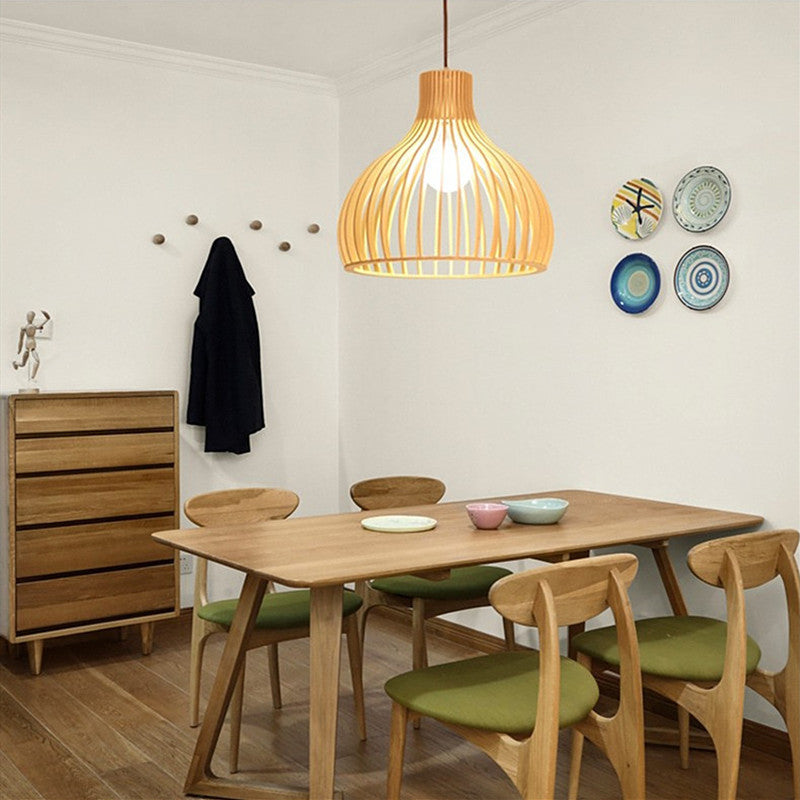 Bamboorito – Bamboo Ceiling Lamps (YL-MY02)(Curved Ribbed Dome) – Available for Pre-Order