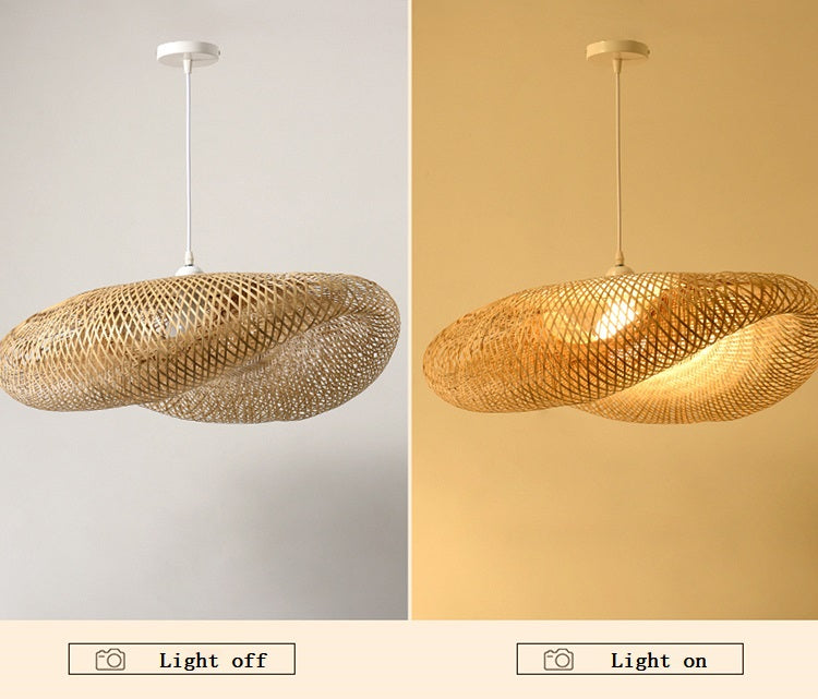 Bamboorito – Bamboo Ceiling Lamps (YL-ZB01) (Oval Swirl Design)– Available for Pre-Order