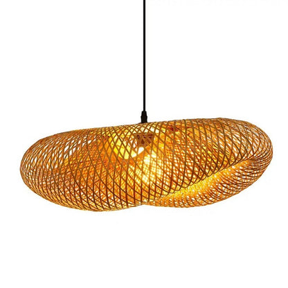 Bamboorito – Bamboo Ceiling Lamps (YL-ZB01) (Oval Swirl Design)– Available for Pre-Order