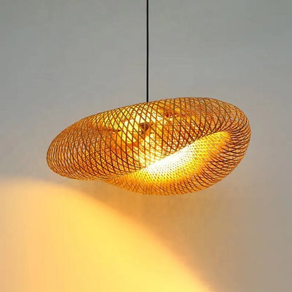 Bamboorito – Bamboo Ceiling Lamps (YL-ZB01) (Oval Swirl Design)– Available for Pre-Order