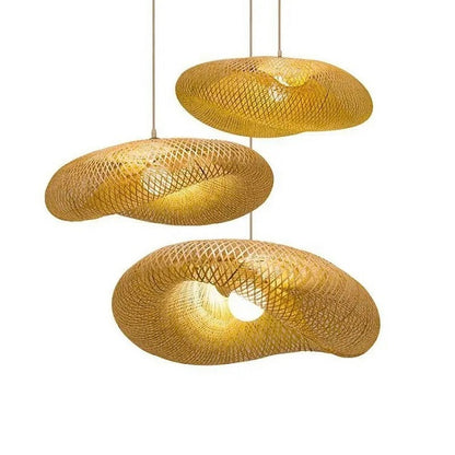 Bamboorito – Bamboo Ceiling Lamps (YL-ZB01) (Oval Swirl Design)– Available for Pre-Order