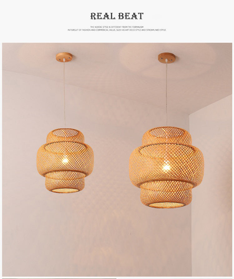 Bamboorito – Bamboo Ceiling Lamps (YL-ZB02) (Layered Cylindrical Design) – Available for Pre-Order