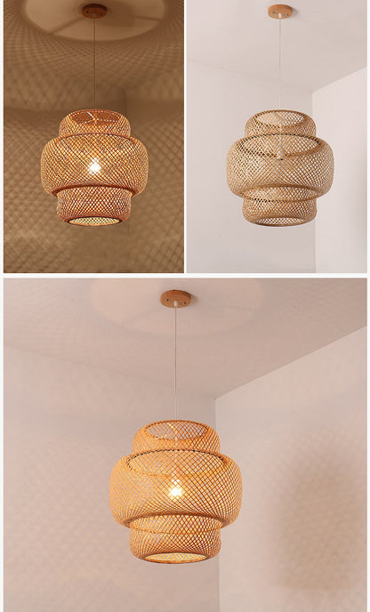 Bamboorito – Bamboo Ceiling Lamps (YL-ZB02) (Layered Cylindrical Design) – Available for Pre-Order