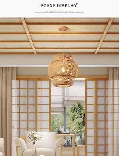 Bamboorito – Bamboo Ceiling Lamps (YL-ZB02) (Layered Cylindrical Design) – Available for Pre-Order