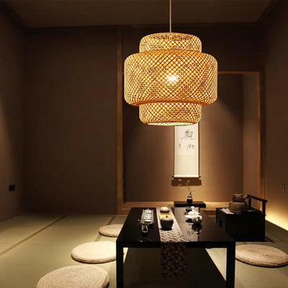 Bamboorito – Bamboo Ceiling Lamps (YL-ZB02) (Layered Cylindrical Design) – Available for Pre-Order