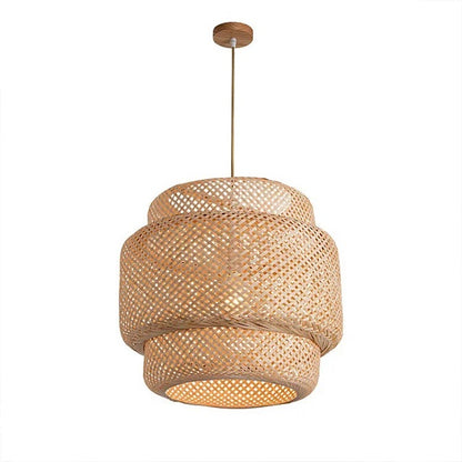 Bamboorito – Bamboo Ceiling Lamps (YL-ZB02) (Layered Cylindrical Design) – Available for Pre-Order