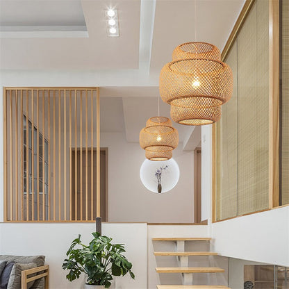 Bamboorito – Bamboo Ceiling Lamps (YL-ZB02) (Layered Cylindrical Design) – Available for Pre-Order